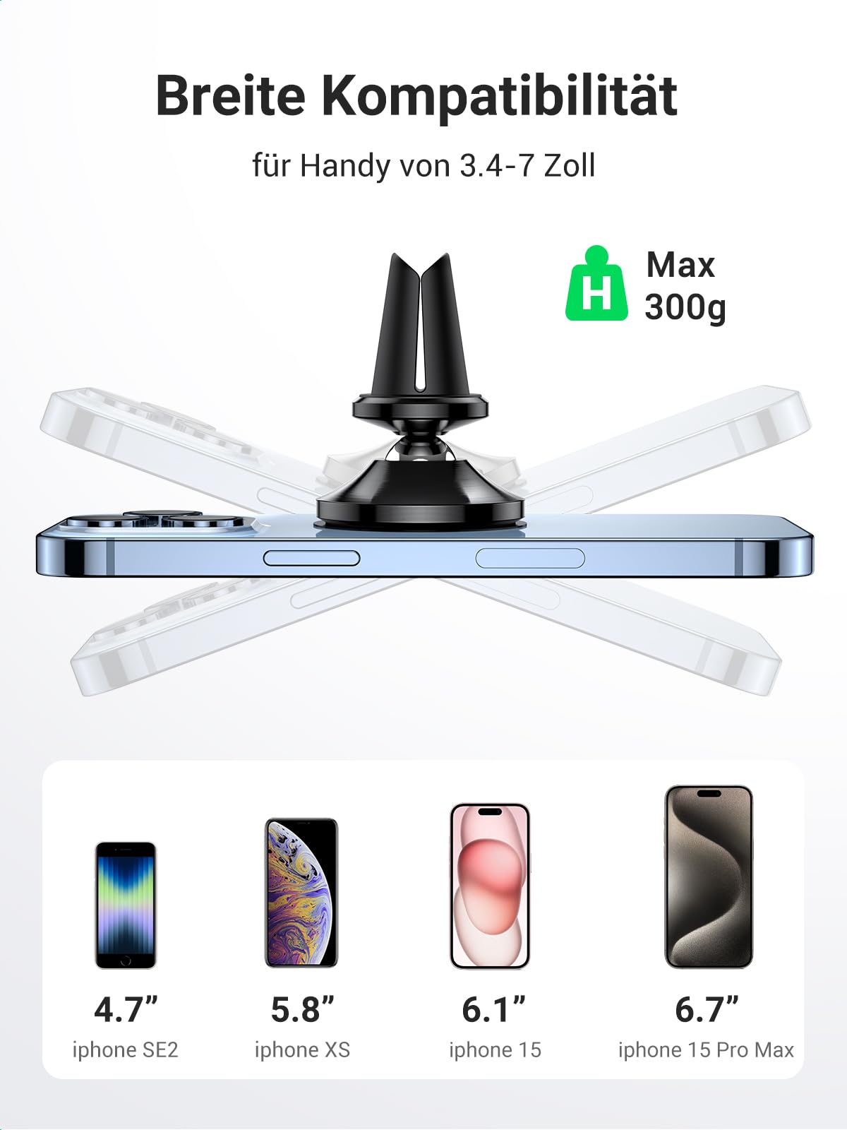 UGREEN Magnetyczny Uchwyt Samochodowy na Telefon 360° iPhone Galaxy Huawei — miniatura 7