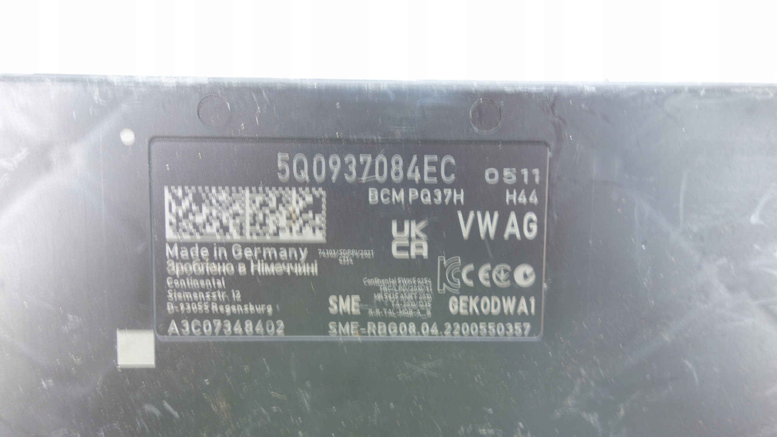 module control unit BCM KOMFORTU AUDI VOLKSWAGEN SKODA 5Q0937084EC