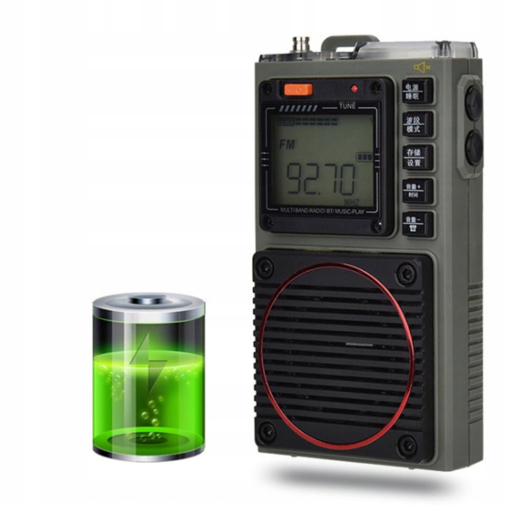 Přenosné Rádio, Plnopásmový Přijímač Am Fm Sw Wb Vhf Bt 5.0 HRD-787