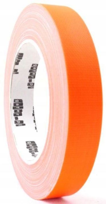 TAŚMA FLUORESCENCYJNA 19MM X 25M GAFER FLUO NIE ZOSTAWIA KLEJU POMARAŃCZOWA
