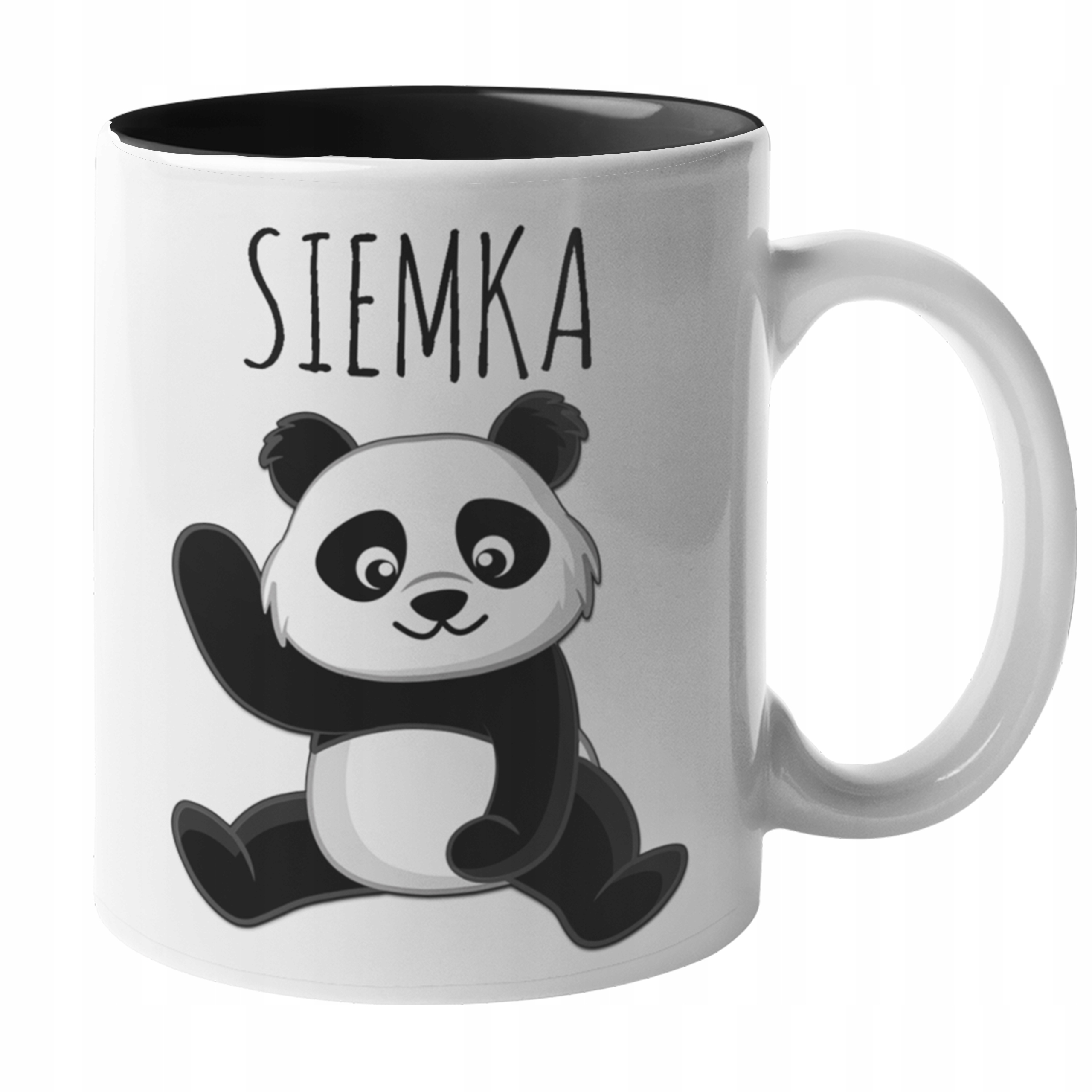 

Śmieszny kubek panda pomysł czarny środek