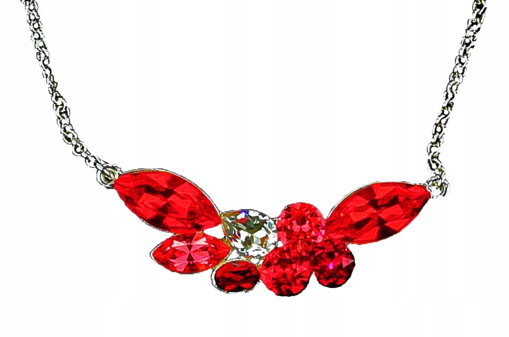 

Srebrny Naszyjnik z Kryształami Swarovski Colibra