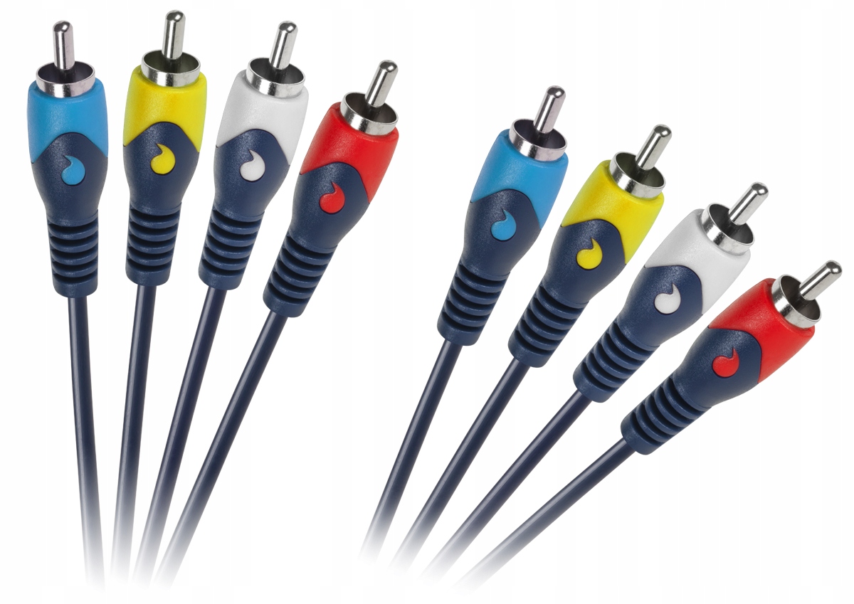 Kabel 4x RCA (cinch)-4 RCA wtyk / wtyk 1,8m (1535)