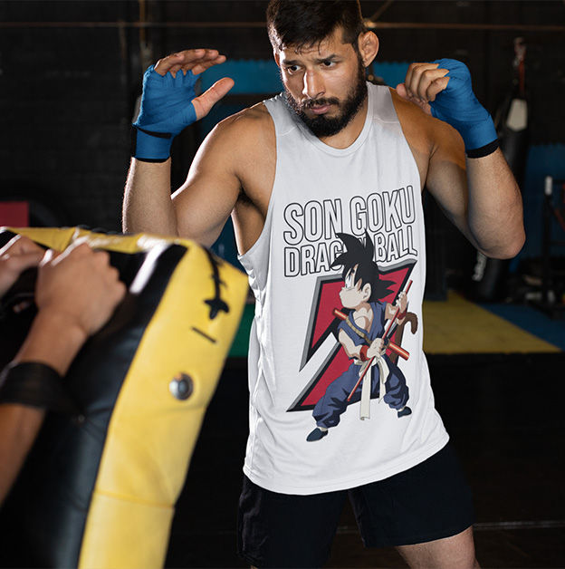 TANK TOP DRAGONBALL SG DBZ Dekolt okrągły