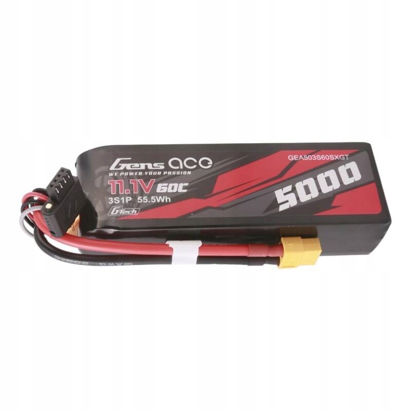 Akumulátor Gens Ace G-tech 5000MAH 11.1V 60C Lipo XT60 Highperformance Rc