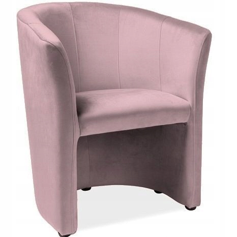 Fotel TM-1 Velvet Antyczny Róż Wenge Bluvel 52