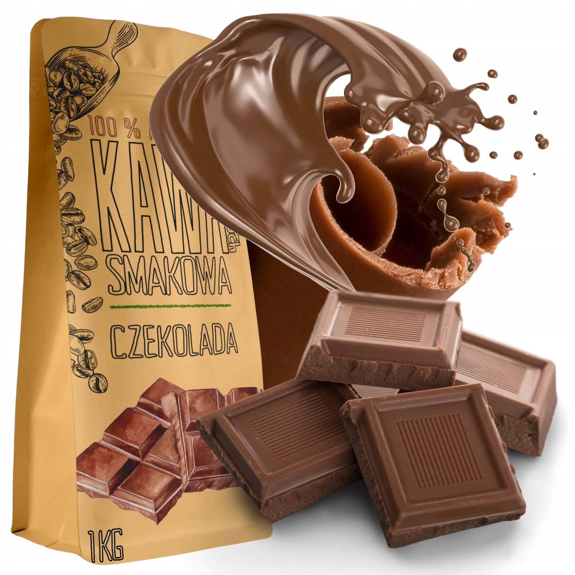 mletá káva s příchutí Čokolády a čokoládovou příchutí 1 kg Green Touch