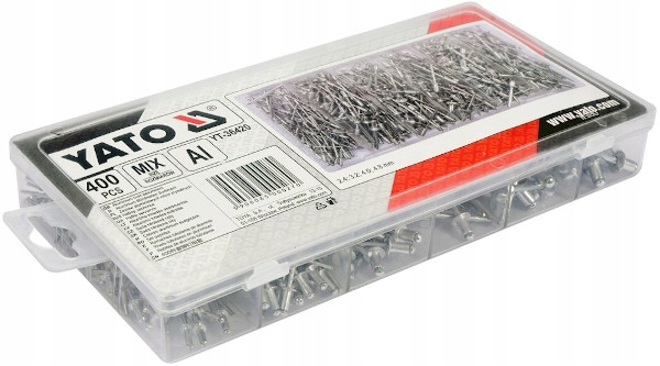 

Zestaw nitów, nity aluminiowe MIX 400 sztuk