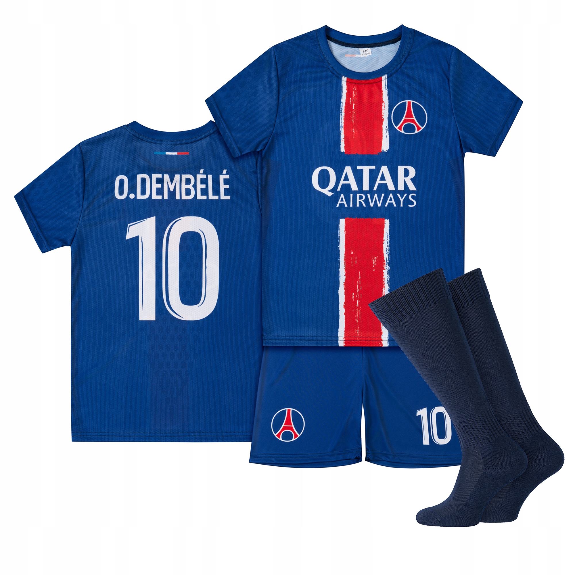 Strój komplet piłkarski getry Dembele 10 rozm. 164