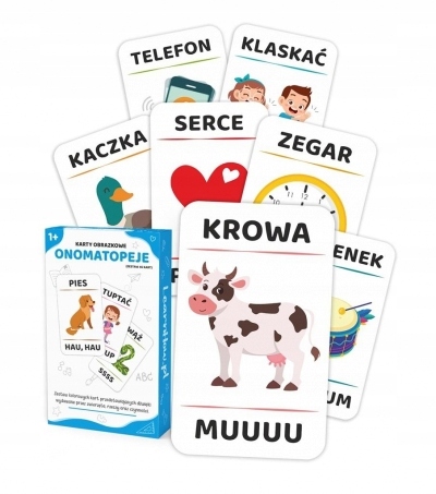 

Karty obrazkowe Onomatopeje 45 kart