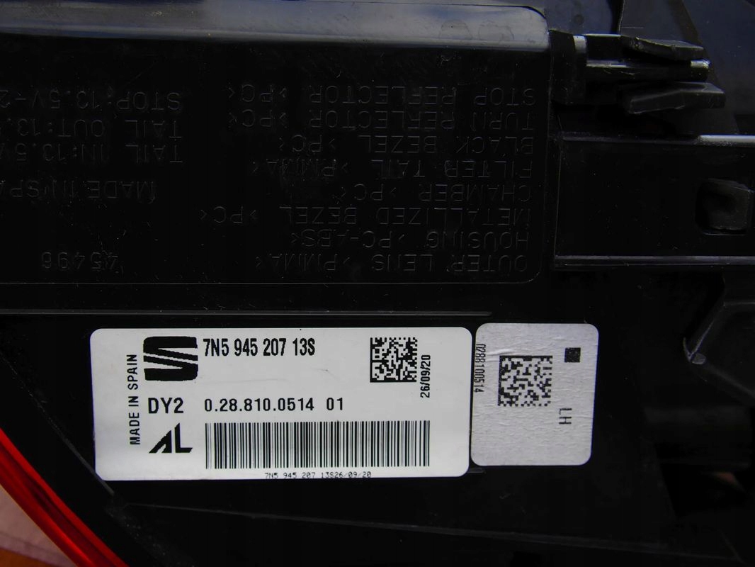 Seat ALhambra 15-20r FL light left rear part rear 7N5945207