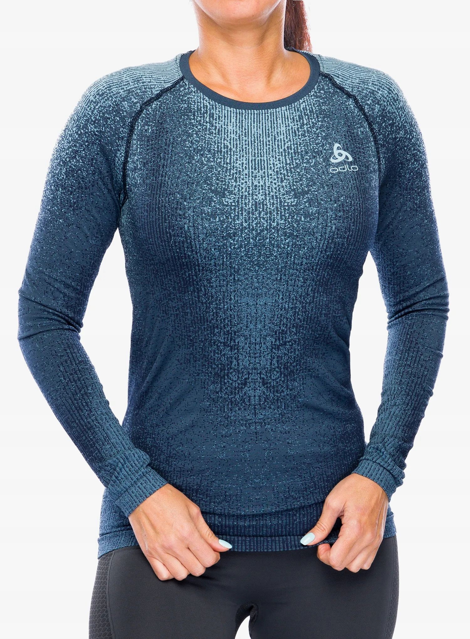 Dámský termo Mikina Odlo Performance Warm Blackcomb Bl Top Ls Xs