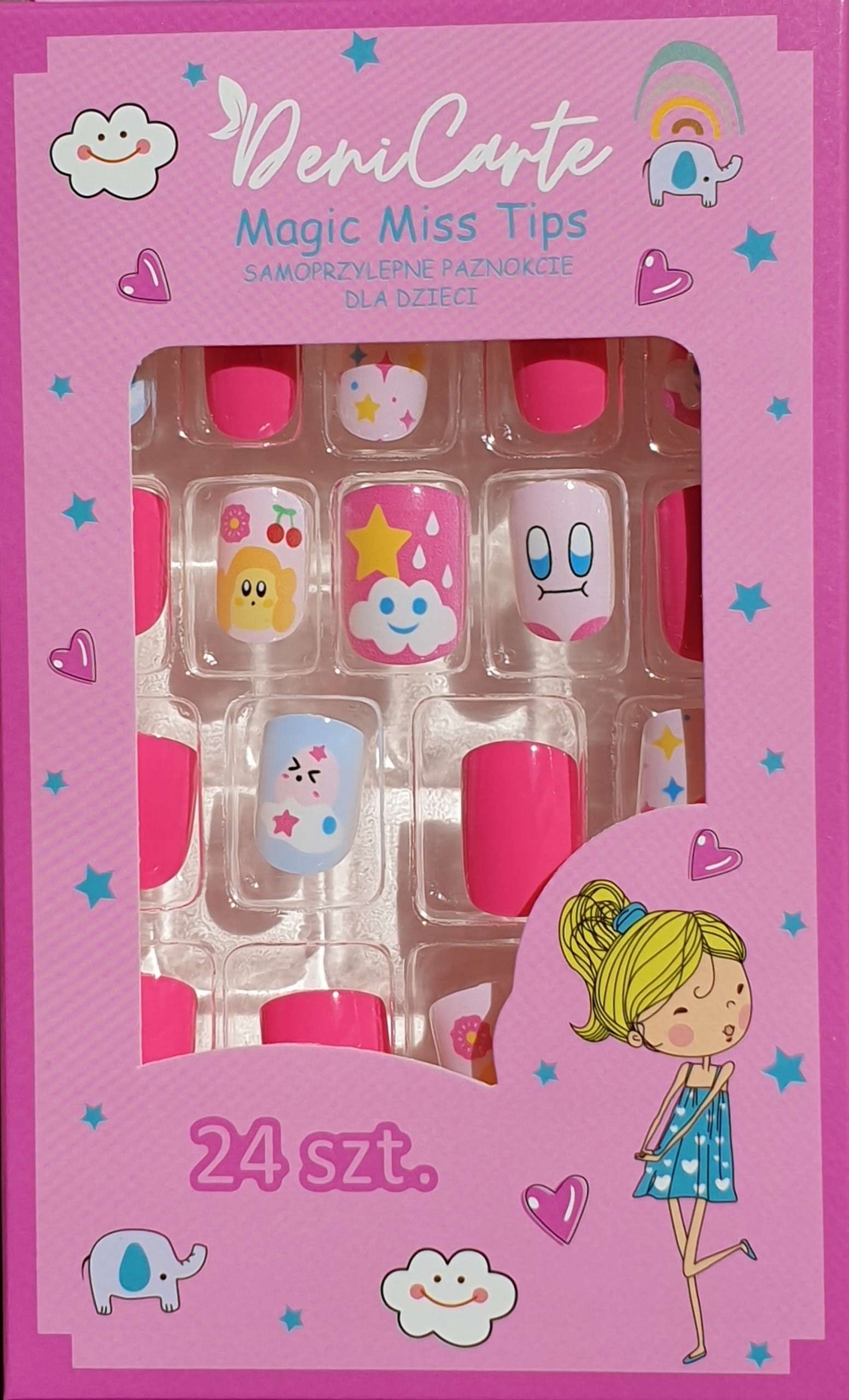 SZTUCZNE PAZNOKCIE TIPSY DLA DZIECI SAMOPRZYLEPNE