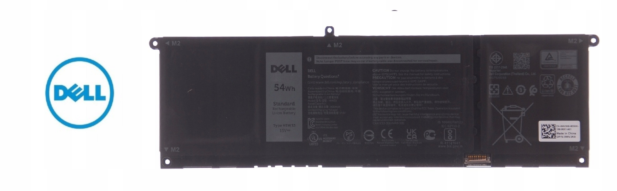 Baterie Dell V6W33 pro Inspiron: 5310, 3511, 5510, 5410, 5518, 3510 – Originální