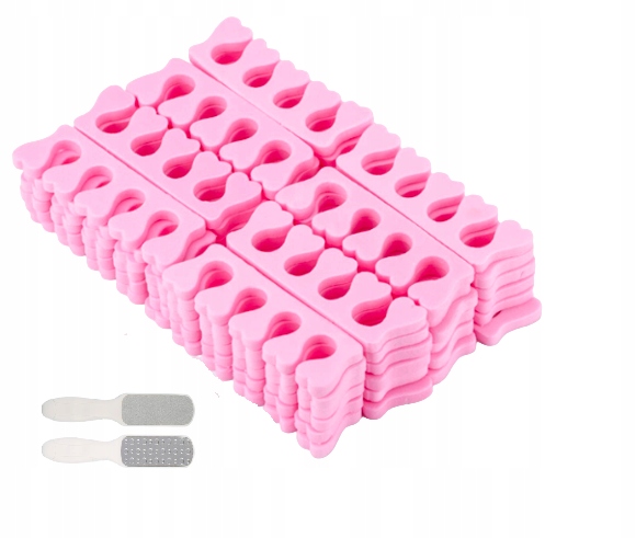 Oddělovač prstů 50 kusů, oboustranné struhadlo na nohy