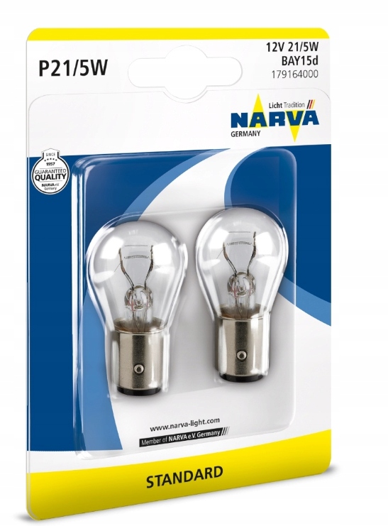 Narva Żarówka P21/5W 12V 21W/5W 2 szt. blister