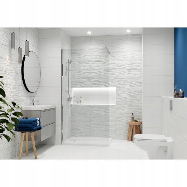 PŁYTKI ŚCIENNE SIMPLE ART biały POŁYSK 20x60 Format prostokątny