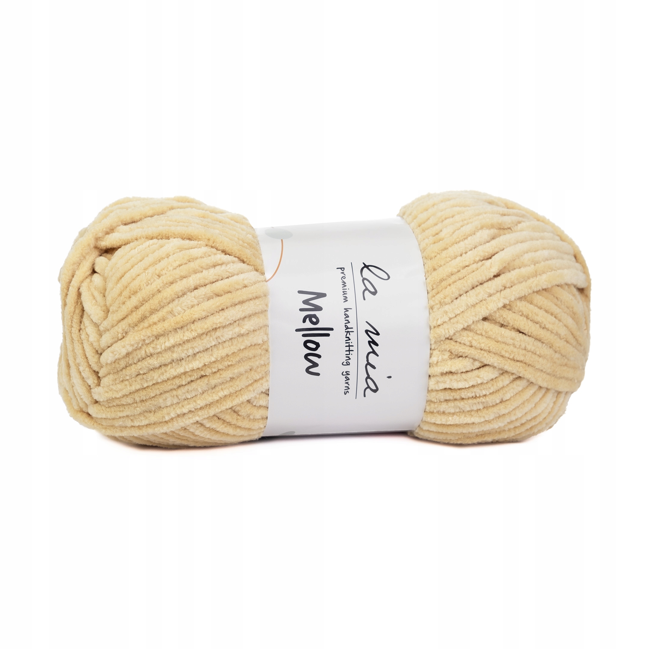 100g włóczka poliester La Mia Mellow beżowy 08