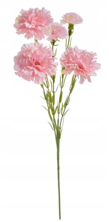 

Goździki sztuczny kwiat wiosna gałązka 60cm Różowy