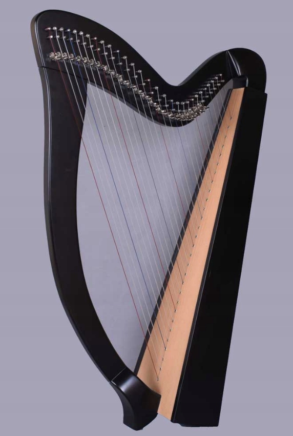 Harfa celtycka Halifax 2774 Bw Bk Celtic Harp 29 Black Czarna