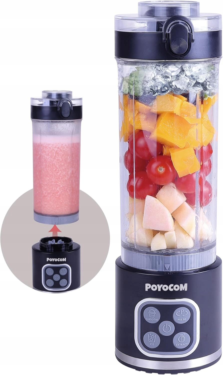 Stolní Mixér Poyocom Přenosný Cestovní Shaker Usb Koktejl 750 ML