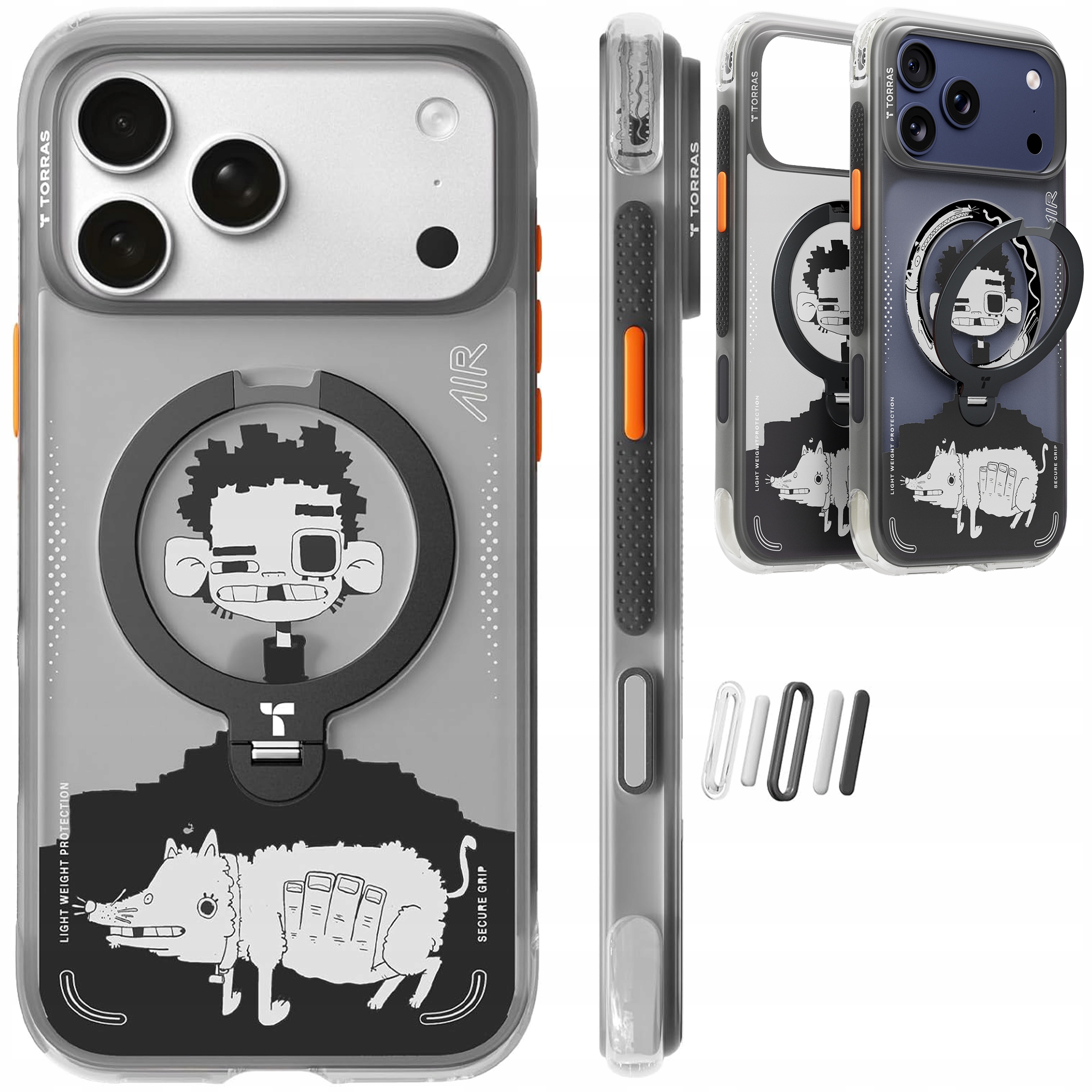 Torras Ostand Air Case Etui MagSafe z Uchwytem do iPhone 17 Pro Obudowa