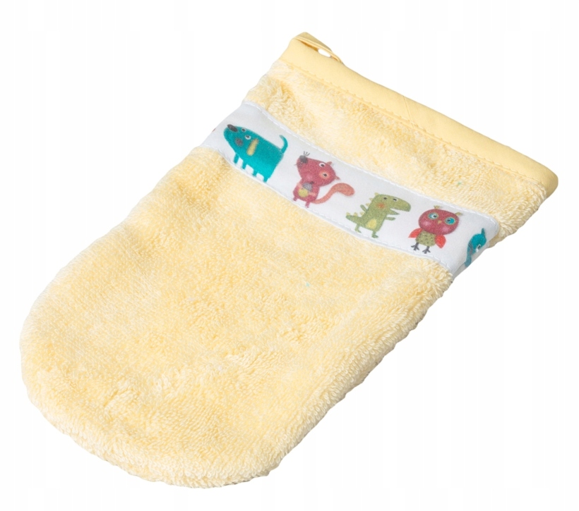 MYJKA KĄPIELOWA RĘKAWICA FROTTE ŁAPKA Tega żółta