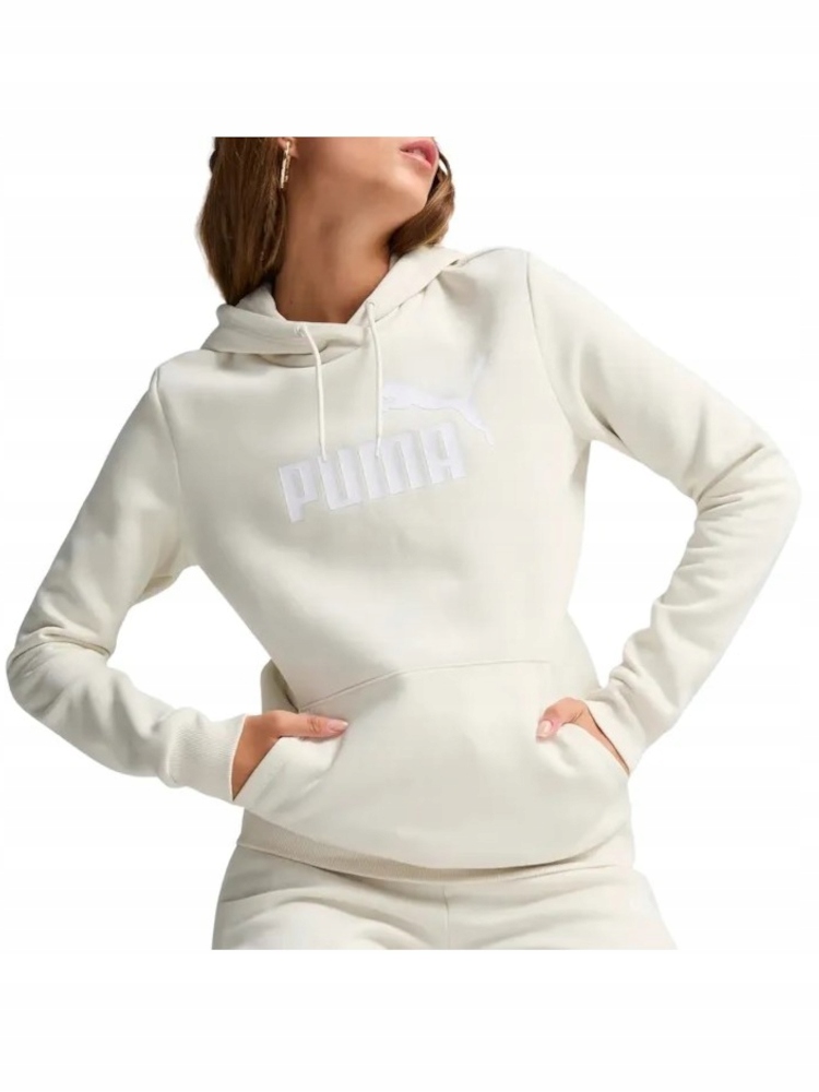 Mikina dámská Puma s kapucí 586789-25 s kapucí nude tepláková krémová S
