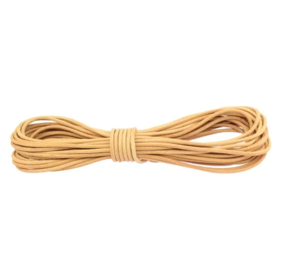 Řemínek Kožený Přírodní 3MM 10 Metrů