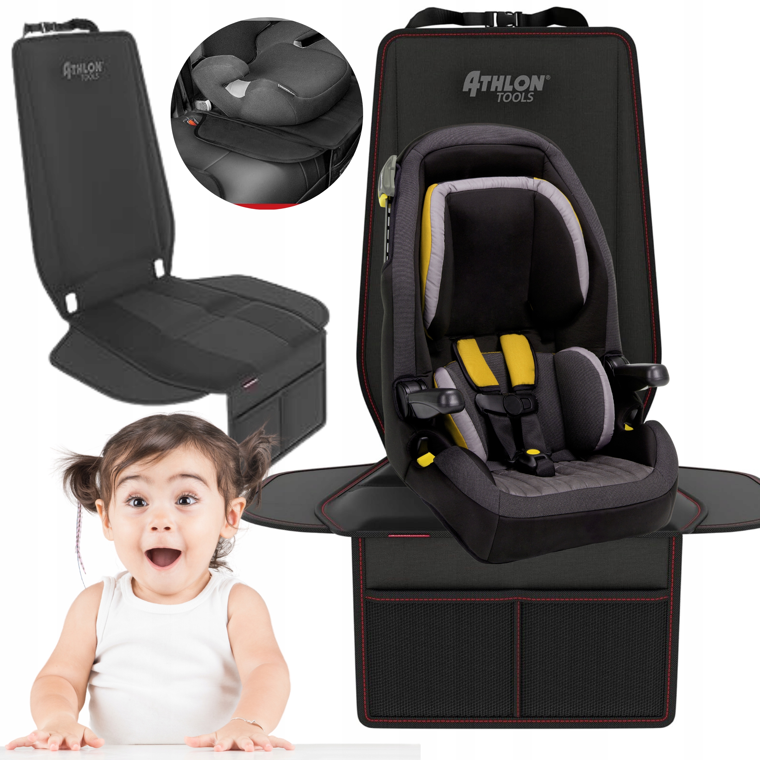 PODKŁADKA POD FOTELIK SAMOCHODOWY DZIECIĘCY MATA OCHRONNA POD FOTELIK