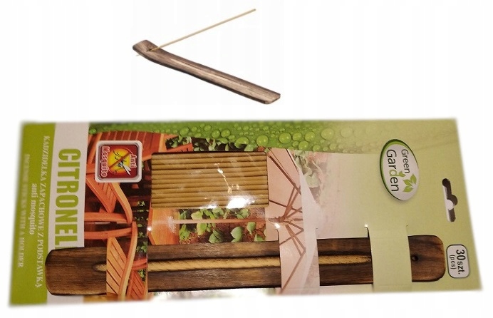 KADZIDEŁKA Z PODSTAWKĄ NA KOMARY CITRONELLA 30 SZT Zastosowanie przeciwko komarom