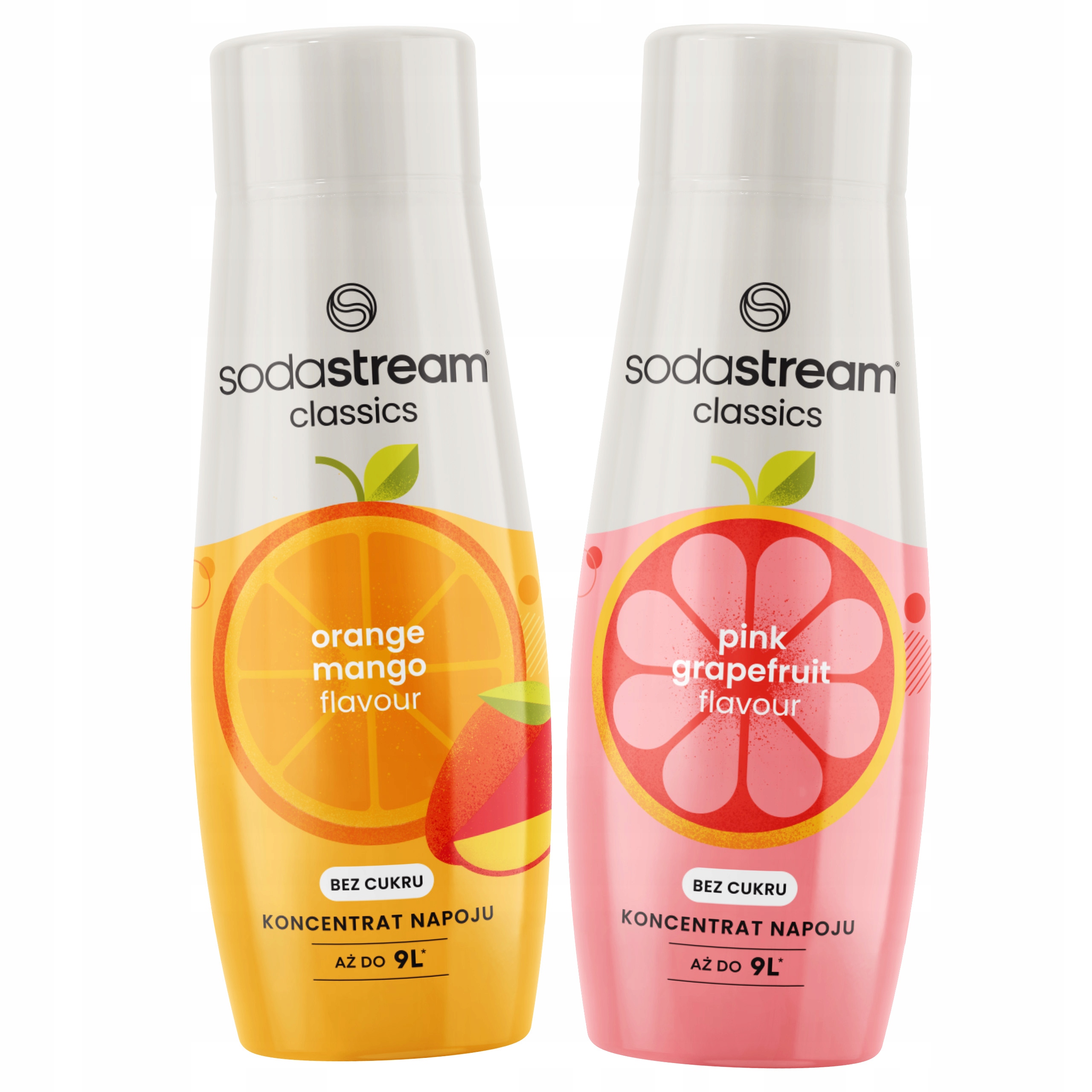 Grejpfrut + Pomarańcza-Mango bez cukru SodaStream