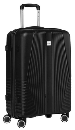 Czarna średnia walizka z ABS-u Peterson Ptn PP-09-W-M/1532