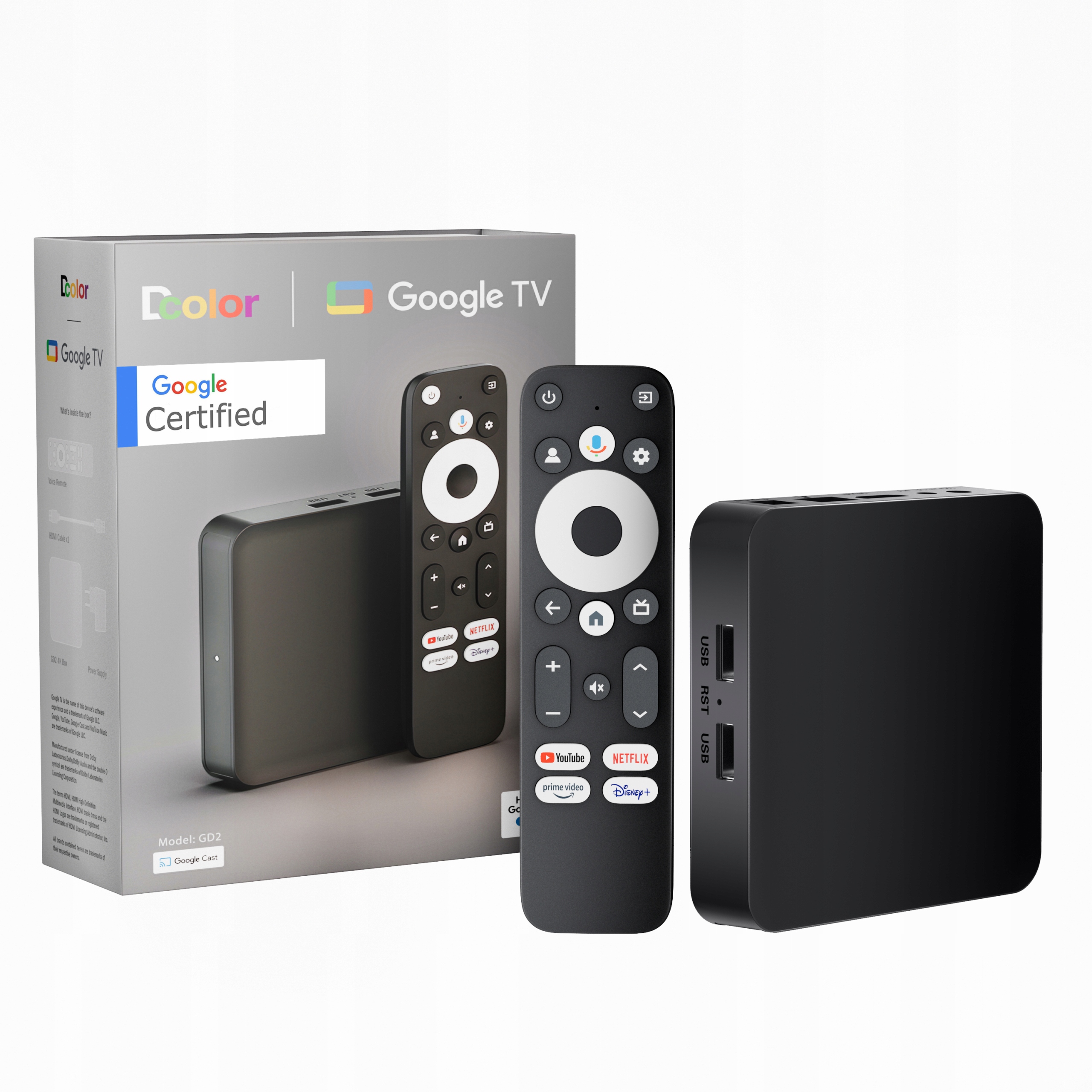 Google Chromecast Certyfikowany Google Tv Box Netflix 4K Smart Tv Hdmi