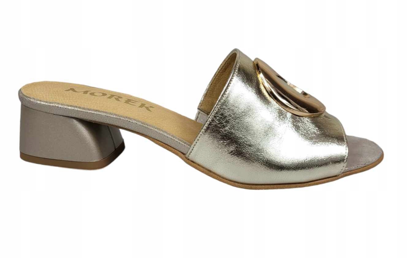 Morek Elegantní Nazouváky Na Kostce 852 Zlaté r39