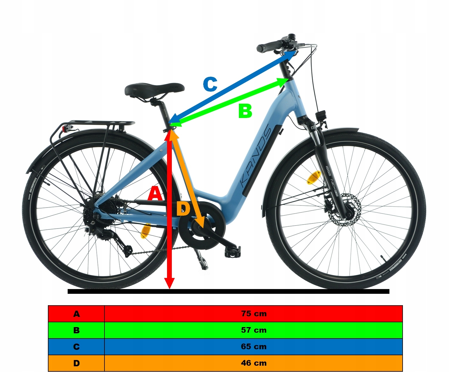 Rower Elektryczny E-Bike 28 KANDS ASPEN WYGODNY TREKKING ASPEN GRAFITOWY