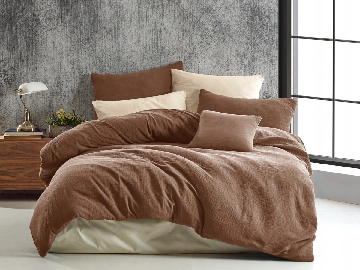 Brotex Mušelinové obliečky 140x200, 70x90 cm hnedé