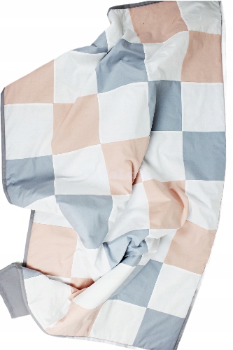 Přehoz na postel patchwork barevné čtverce 160/200 cm 100% bavlna