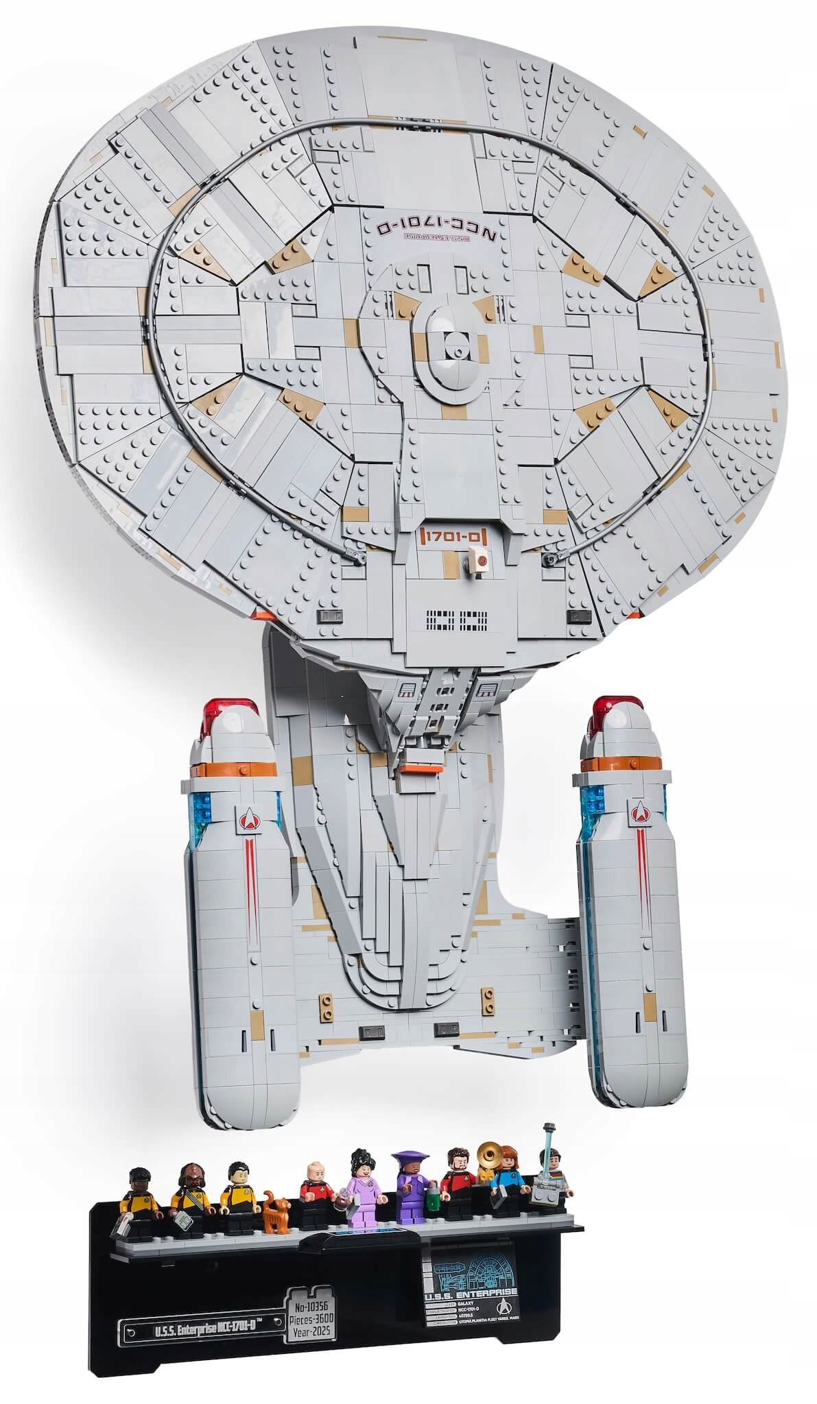 Věšák na zeď Blacked Brick pro Lego 10356 Icons Star Trek Enterprise