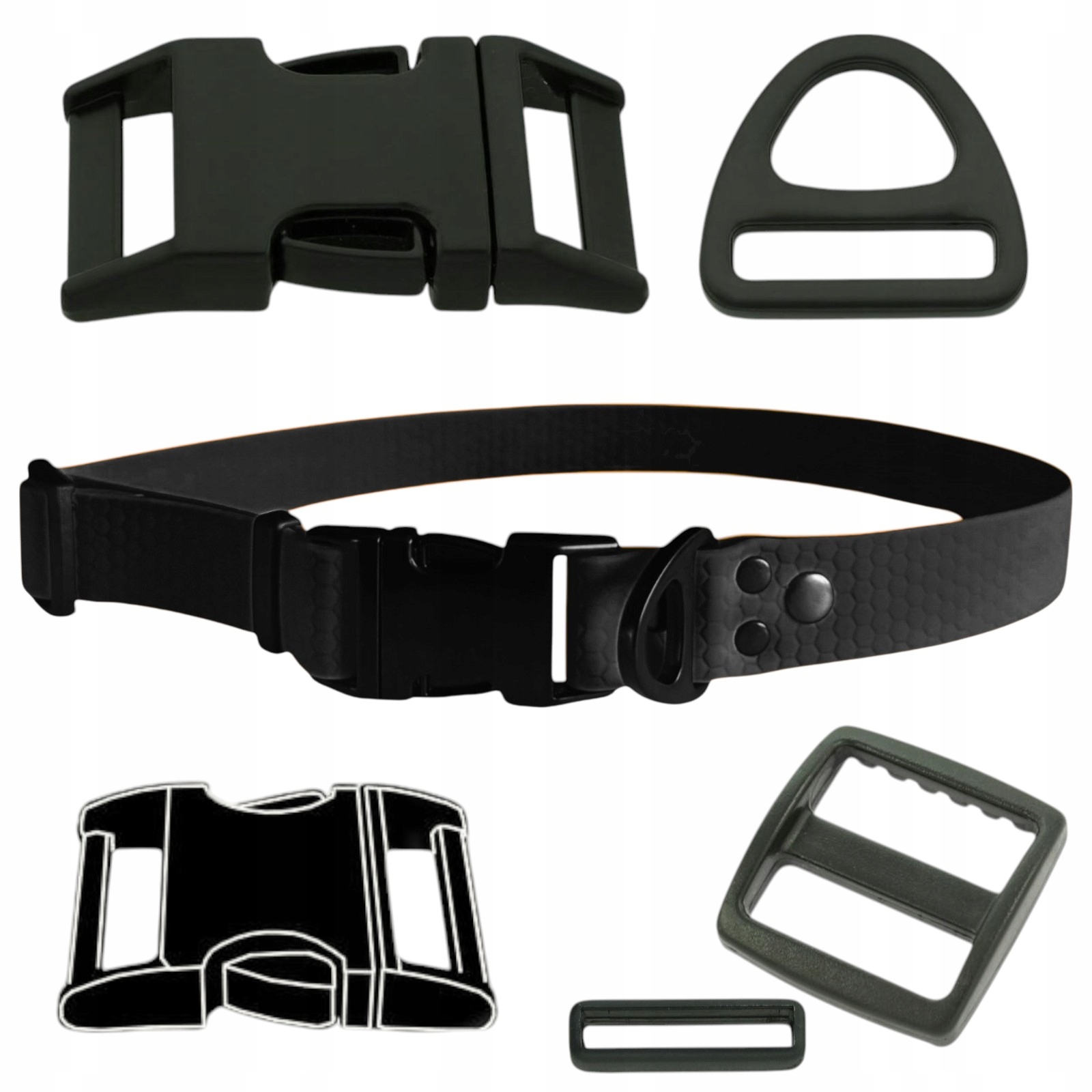 Levně Obojek S Kovovou Sponou Pro Psa, Měkký, Voděodolný, Biothane S