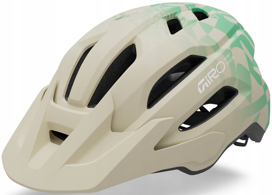 Cyklistická přilba Giro Fixture II matte stone/green rush Uni 54-61 cm Mtb Am