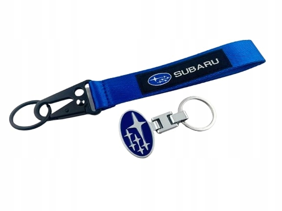 Subaru Zestaw Brelok Breloczek Metalowy Do Kluczy Smycz Niebieska