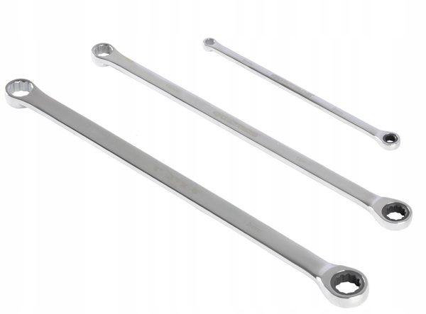 KLUCZE OCZKOWE Z GRZECHOTKĄ 8-19mm 10EL DŁUGIE Waga produktu z opakowaniem jednostkowym 2 kg