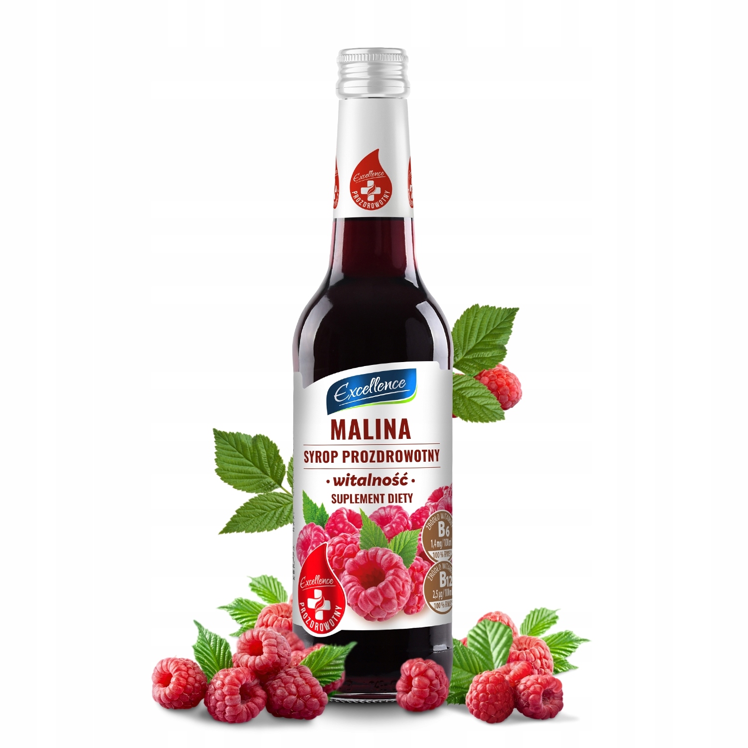 Сироп для здоровья со вкусом малины Vitality 320 мл