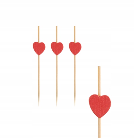 FINGERFOOD patyczki PIKERY HEART serca 7cm 100szt