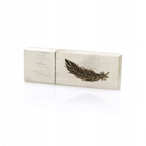 

Drewniany pendrive 8GB + grawer Pióro