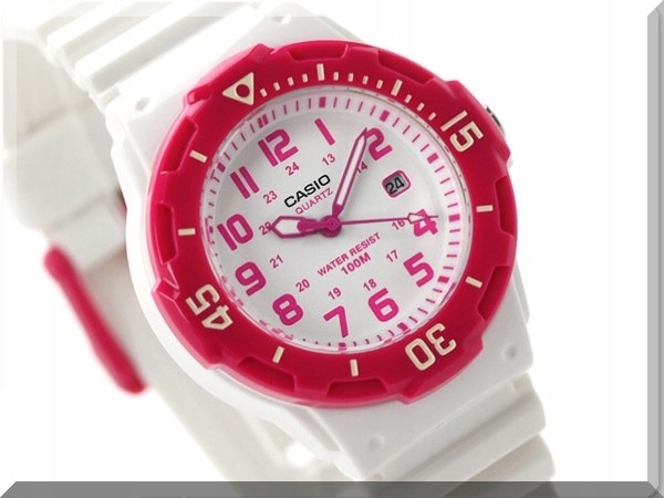 Růžovo-bílé Dívčí Hodinky Casio LRW-200H-4B Data WR100 Lehké