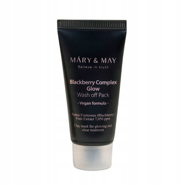 Mary&May Blackberry Complex Glow Wash off Pack 30 g - Rozjaśniająco-ujędrniająca maseczka do twarzy — 3