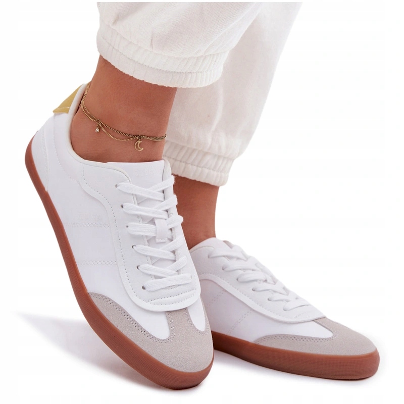 Dámské Tenisky Big Star Nízké, Lehké, Pohodlné, Šněrovací, Bílé 40