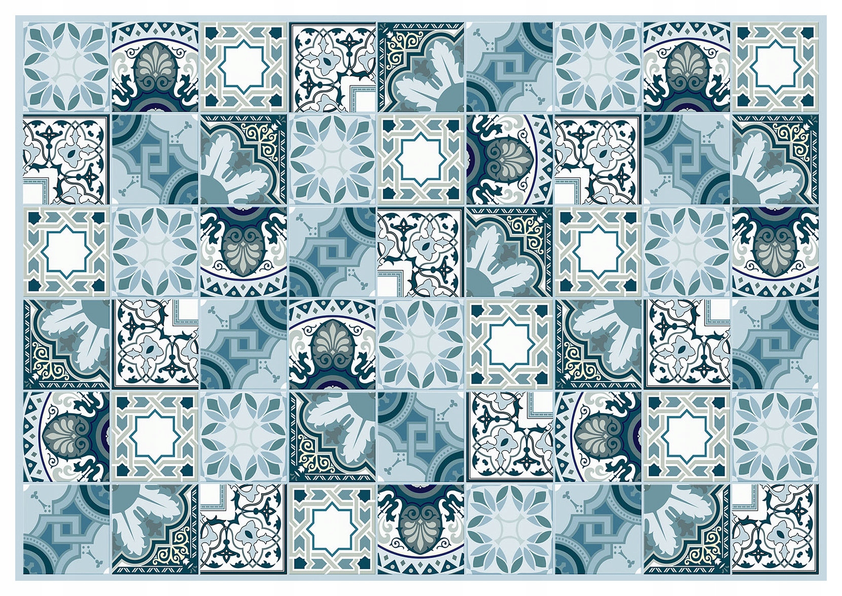 Vliesová fototapeta Modrá mozaika geometrie abstrakce 368x280 lepidlo